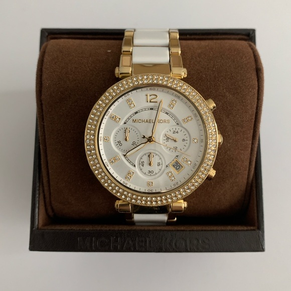 Michael Kors Parker Two-Tone Stainless Steel Watch - Picture 1 of 6